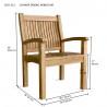 Sahara Dining Armchair-dimension - Sahara Dining Armchair-dimension