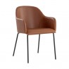 Sunpan Hensley Dining Armchair in Hazelnut - Front Side Angle