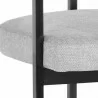 Sunpan Marris Dining Armchair Gunmetal-Belfast Heather Grey - - Seat Closeup Angle - Sunpan Marris Dining Armchair Gunmetal-Belfast Heather Grey - - Seat Closeup Angle