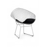 The Who Lounge Chair Polished In Chrome Frame - Black Cushion