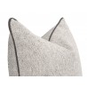 Essentials For Living the Not So Basic 22" Howell Natural, Dark Dove Velvet Piping Essential Pillow - Set of 2 in Closeup Top Side Angle
