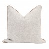 Essentials For Living the Not So Basic 22" Howell Natural, Whiskey Brown Top Grain Leather Piping Essential Pillow - Set of 2 in Front Angle