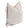 Essentials For Living the Not So Basic 22" Howell Natural, Whiskey Brown Top Grain Leather Piping Essential Pillow - Set of 2 in Front Side Angle