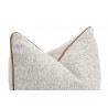 Essentials For Living the Not So Basic 22" Howell Natural, Whiskey Brown Top Grain Leather Piping Essential Pillow - Set of 2 in Closeup Top Side Angle