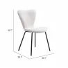 Thibideaux Dining Chair (Set of 2) in Ivory- seat dimension - Thibideaux Dining Chair (Set of 2) in Ivory- seat dimension