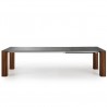 Thin Extension Dining Table In Walnut - White BG