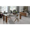 Thin Extension Dining Table In Wild Oak - Lifestyle Photo