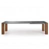 Thin Extension Dining Table In Wild Oak - White BG
