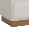 Sunpan Jenkins Dresser High Gloss Cream - Base Angle