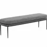 Sunpan Koffi Bench Gun Rey-Chacha Grey Antonio Charcoal - Front Side Angle - Sunpan Koffi Bench Gun Rey-Chacha Grey Antonio Charcoal - Front Side Angle