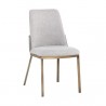 Sunpan Marie Dining Chair Belfast Heather Grey-Bravo Metal - Set of Two - Front Side Angle