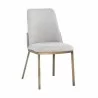 Sunpan Marie Dining Chair Belfast Heather Grey-Bravo Metal - Set of Two - Front Side Angle - Sunpan Marie Dining Chair Belfast Heather Grey-Bravo Metal - Set of Two - Front Side Angle