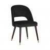 Sunpan Monae Dining Chair Abbington Black - Front Side Angle