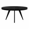 Moe's Home Collection Parq 60IN Round Dining Table in Black - Front Angle - Moe's Home Collection Parq 60IN Round Dining Table in Black - Front Angle
