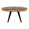 Moe's Home Collection Parq 60IN Round Dining Table in Amber - Back Angle