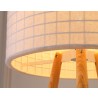 Whiteline Modern Living Amber Table Lamp  - Lower Angle - Wooden Base