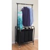 Oceanstar 3-Bag Rolling Laundry Sorter with Adjustable Hanging Bar - Bronze - Lifestyle