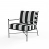Provence Club Chair in Cabana Classic w/ Self Welt* Grade B - Front Side Angle