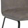 Sunpan Huxley Dining Chair in Dawn Grey - Seat Closeup Angle - Sunpan Huxley Dining Chair in Dawn Grey - Seat Closeup Angle