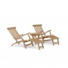 Anderson Teak 2 Royal Steamers and Bahama 20" Side Round Folding Table 2