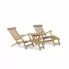 Anderson Teak 2 Royal Steamers and Bahama 20" Side Round Folding Table 2 - Anderson Teak 2 Royal Steamers and Bahama 20" Side Round Folding Table 2
