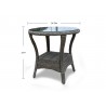 Tortuga Outdoor Bayview Side Table Details Driftwood