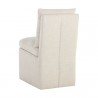 Sunpan Glenrose Wheeled Dining Chair in Effie Linen - Back Side Angle