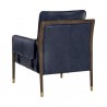 Sunpan Mauti Lounge Chair Dark Brown - Cortina Ink Leather - Back Side Angle