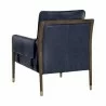 Sunpan Mauti Lounge Chair Dark Brown - Cortina Ink Leather - Back Side Angle - Sunpan Mauti Lounge Chair Dark Brown - Cortina Ink Leather - Back Side Angle