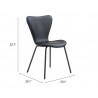 Dining Chair in Black- seat dimension