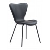 Dining Chair in Black- side view 2