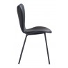 Dining Chair in Black- side view 1