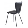 Dining Chair in Black- side view 3