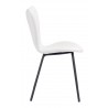 Dining Chair in White- side view 1