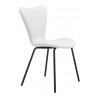 Dining Chair in White- side view 2