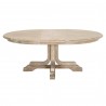 Essentials For Living Torrey 60" Round Extension Dining Table - Front Extended