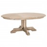 Essentials For Living Torrey 60" Round Extension Dining Table - Extended Side View