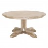 Essentials For Living Torrey 60" Round Extension Dining Table - Angled Unextended