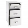 Summerset Grills 17" Vertical 2-Drawer and Paper Towel Holder Combo - Angled View