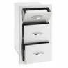 Summerset Grills 17" Vertical 2-Drawer and Paper Towel Holder Combo - Angled View - Summerset Grills 17" Vertical 2-Drawer and Paper Towel Holder Combo - Angled View