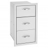 Summerset Grills 17" Vertical 2-Drawer and Paper Towel Holder Combo - Angled View