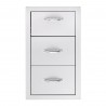 Summerset Grills 17" Vertical 2-Drawer and Paper Towel Holder Combo - Front