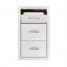Summerset Grills 17" Vertical 2-Drawer and Paper Towel Holder Combo - Front Drawer Opened