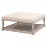 Townsend Tufted Coffee Table - Bisque - Angled
