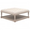 Townsend Tufted Coffee Table - Bisque - Angled Side