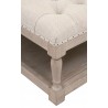 Townsend Tufted Coffee Table - Bisque - Leg Close-up
