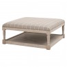 Townsend Tufted Coffee Table - Windowpane Pebble - Angled