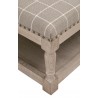 Townsend Tufted Coffee Table - Windowpane Pebble - Edge Close-up