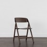 Sunpan Ronny Folding Dining Chair - Walnut - Front Side Angle