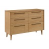 Greenington Sienna Six Drawer Double Dresser Caramelized - Front Side Angle